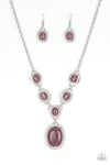 Metro Medallion Purple Necklace Set