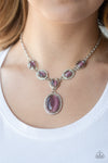 Metro Medallion Purple Necklace Set