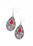 Modern Monte Carlo Red Earrings