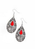 Modern Monte Carlo Red Earrings