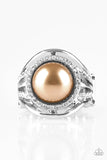 NR* Pampered in Pearls Brown Ring