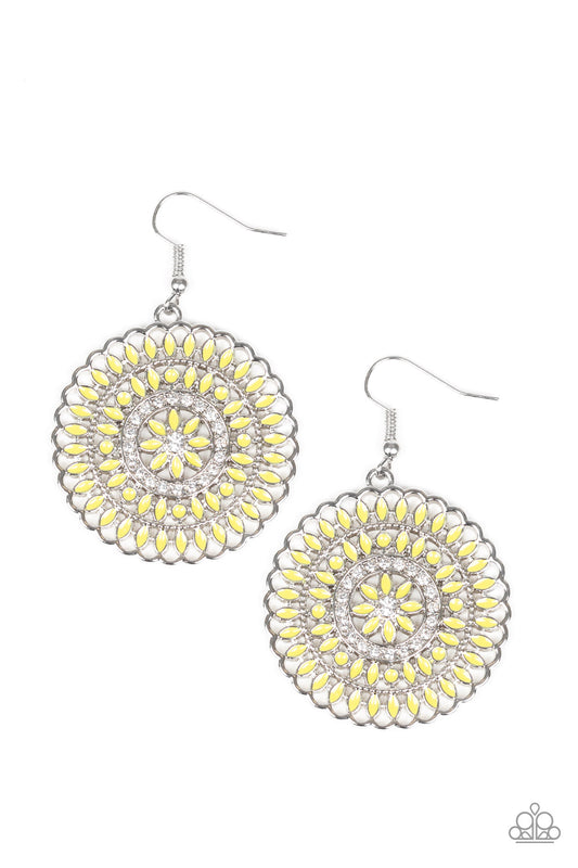 Pinwheel and Deal Yellow Earring