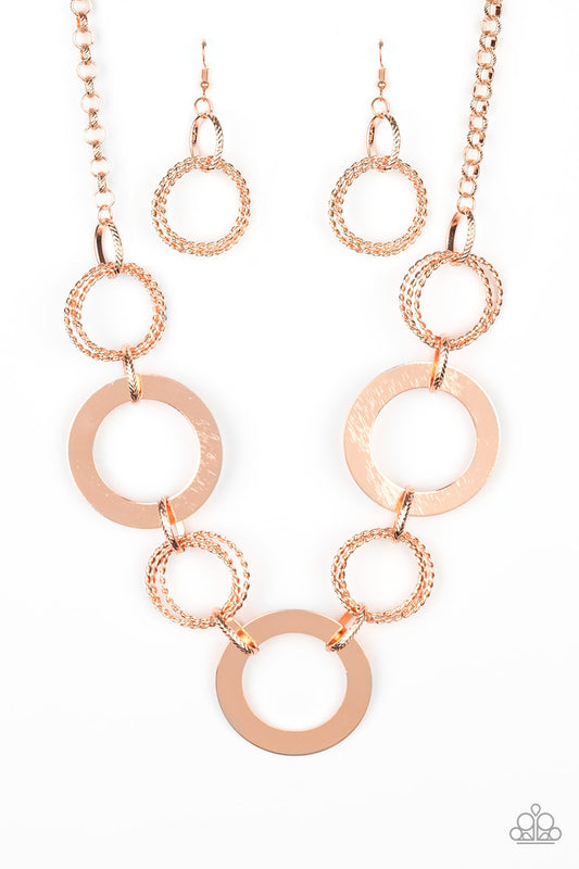 Ringed in Radiance Copper Necklace Set