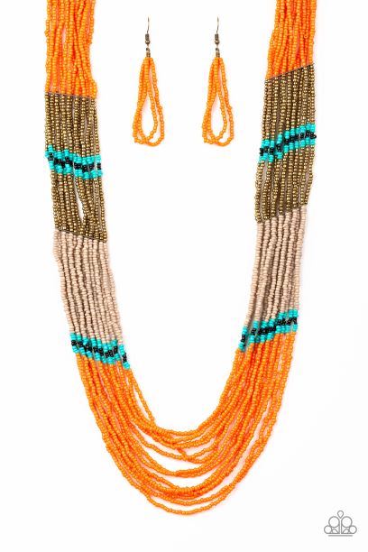 Rio Roamer Orange Necklace Set