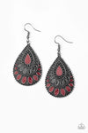 Westside Wildside Red Earrings