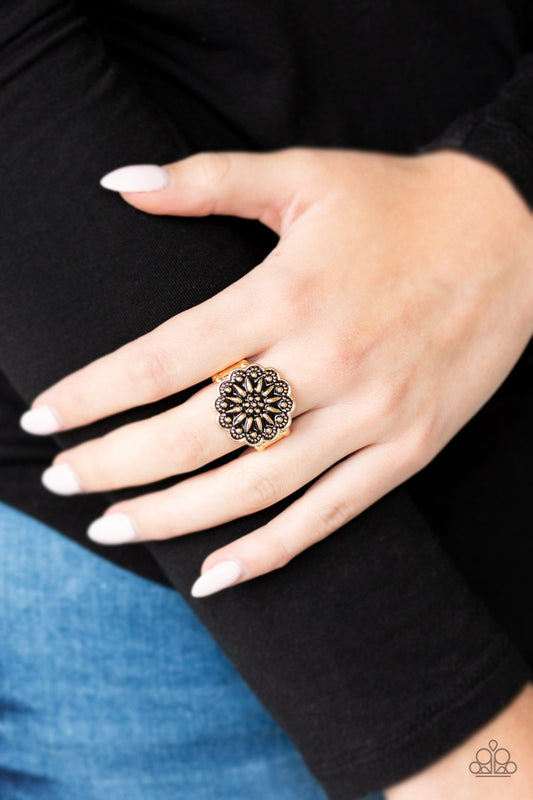 Desert Sunflower Gold Ring