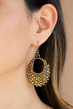 Fierce Flash Brass Earrings