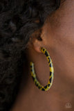 Haute-Blodded Yellow Acrylic Earrings