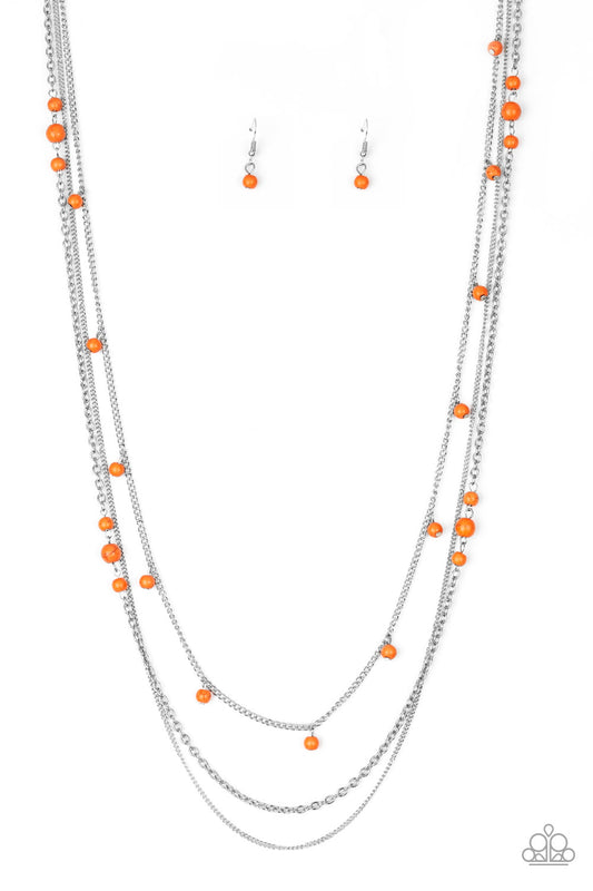 Laying the Groundwork Orange Necklace Set