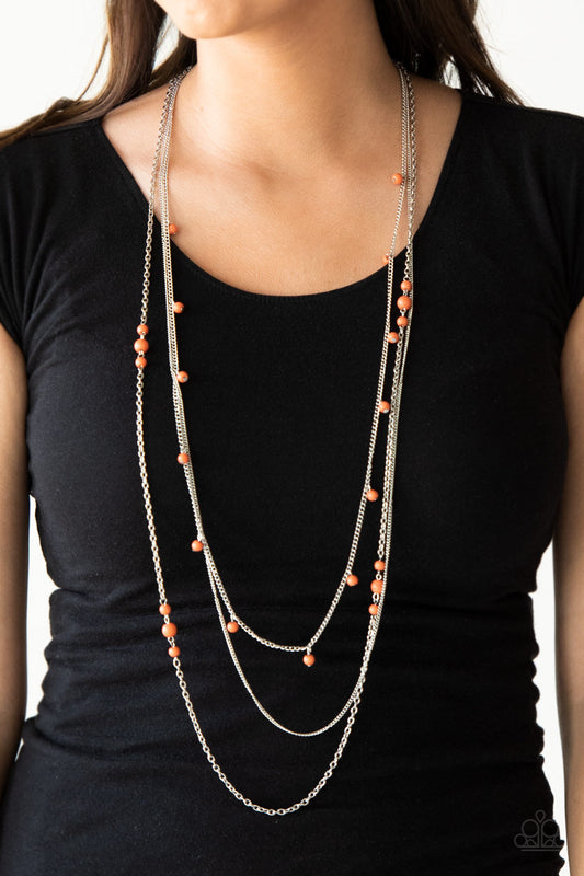 Laying the Groundwork Orange Necklace Set