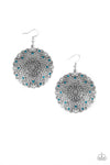 Mandala Mandalay Blue and Silver Earrings