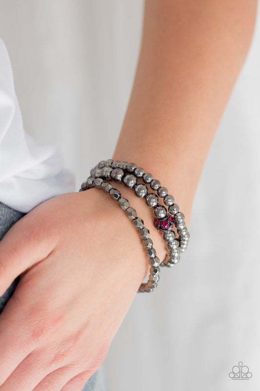 Noticeably Noir Pink Bracelet