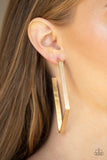 Way Over the Edge Gold Earrings