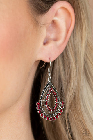 Castle Collection Red Earrings