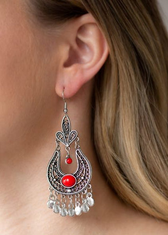 Fiesta Flair- Red Earrings