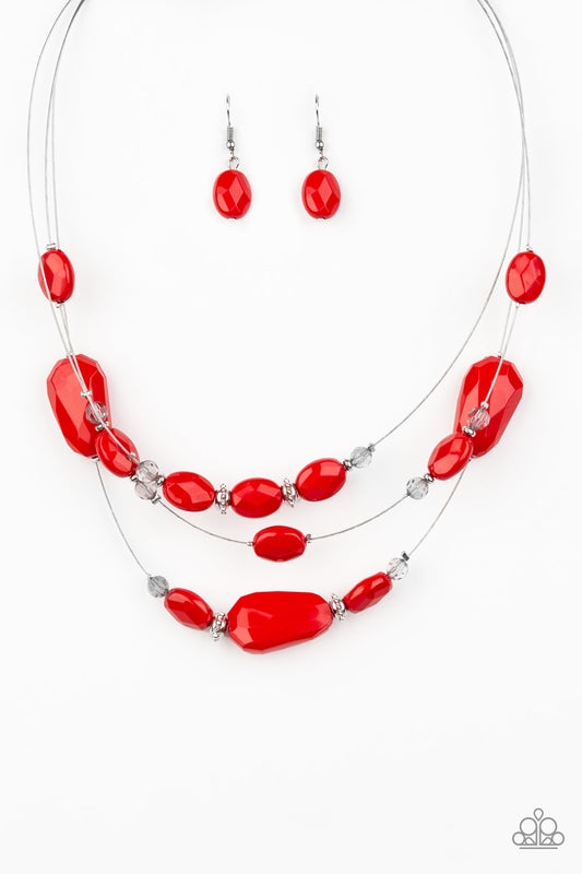 Radiant Reflections Red Necklace