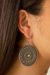 Wheel and Grace- Yellow Earrings