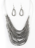 Catwalk Queen BLACK Beaded Necklace Set*