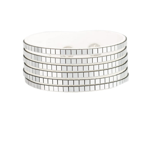 Disco Dazzle White Wrap Bracelet