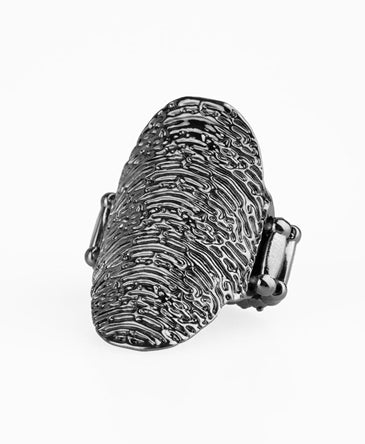 Record-Breaking Ripple Black (Gunmetal) Ring