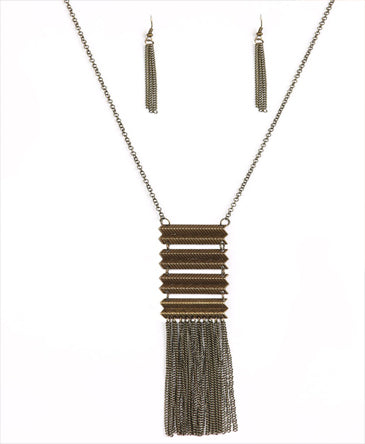 Long Brass Necklace Set*