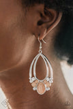 Look Into My Crystal Ball Orange Earrings