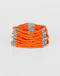 Orange Seed-Bead Bracelet