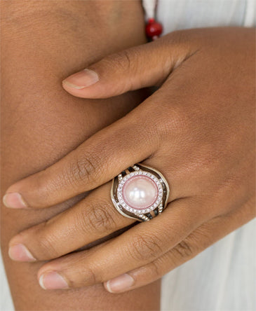 Pink and Silver Ring