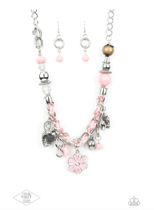 Charmed, I'm Sure Pink Necklace