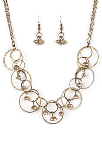 Seafront Scene Brass Necklace Set