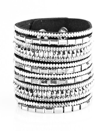 Black and Silver Wrap Bracelet