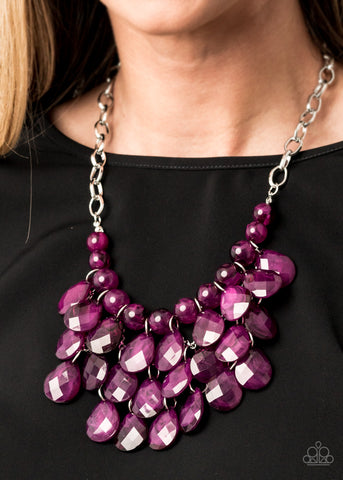 Sorry to Burst Your Bubble Purple Necklace