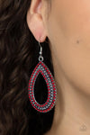 Tear Tracks Red Earrings