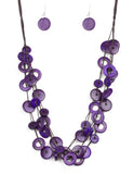 Wonderfully Walla Walla Purple Disc Necklace Set