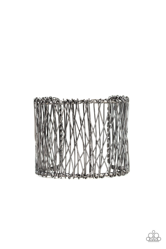 Work for Wire Black Bracelet