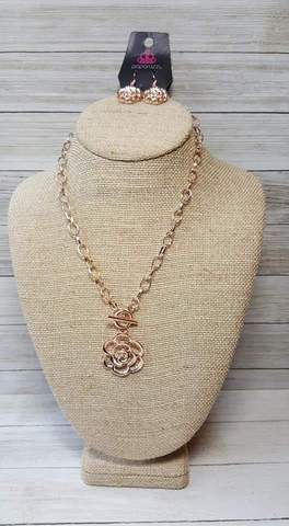 Beautifully in Bloom-Rose Gold Necklace Set