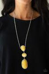 Making an Impact Yellow Necklace