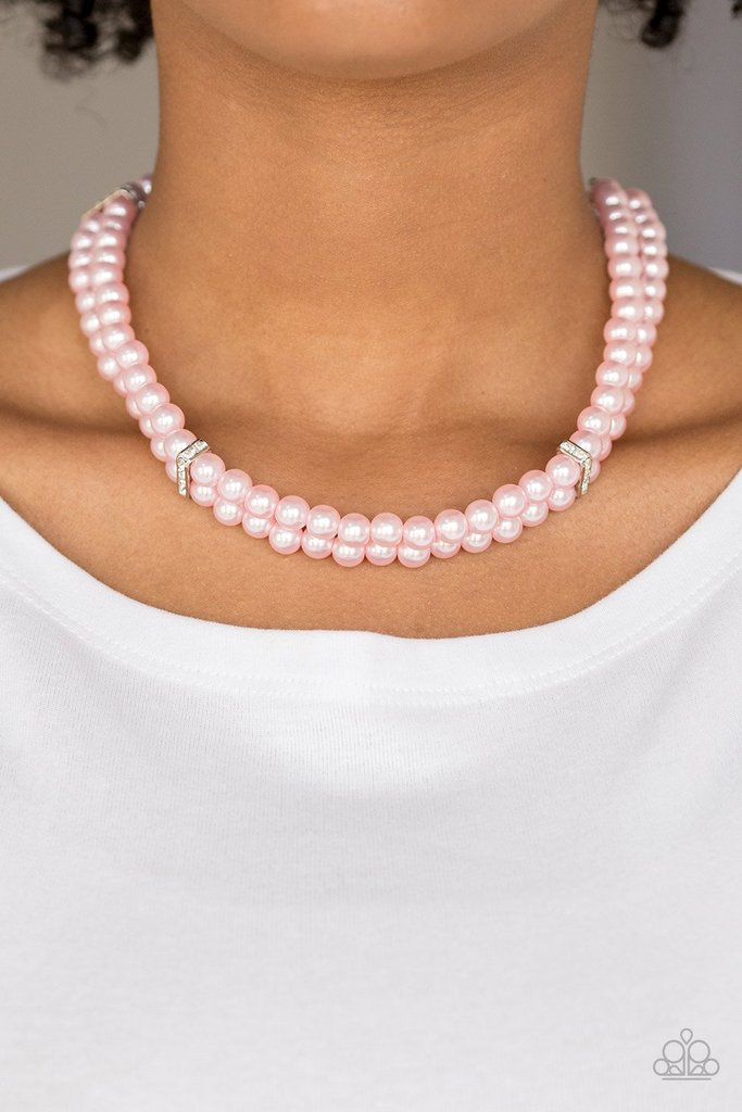 Put On Yor Party Dress-Pink Necklace Set