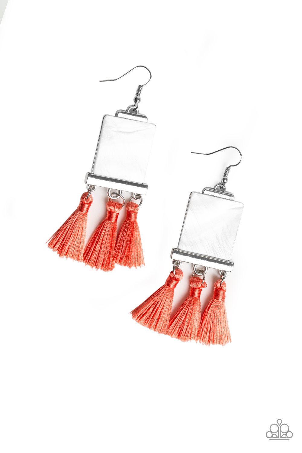 Tassel Retreat Orange Earrings